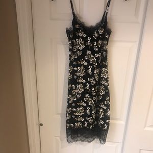 Michael Kors Glam Fleur Midi Slip Dress XXS